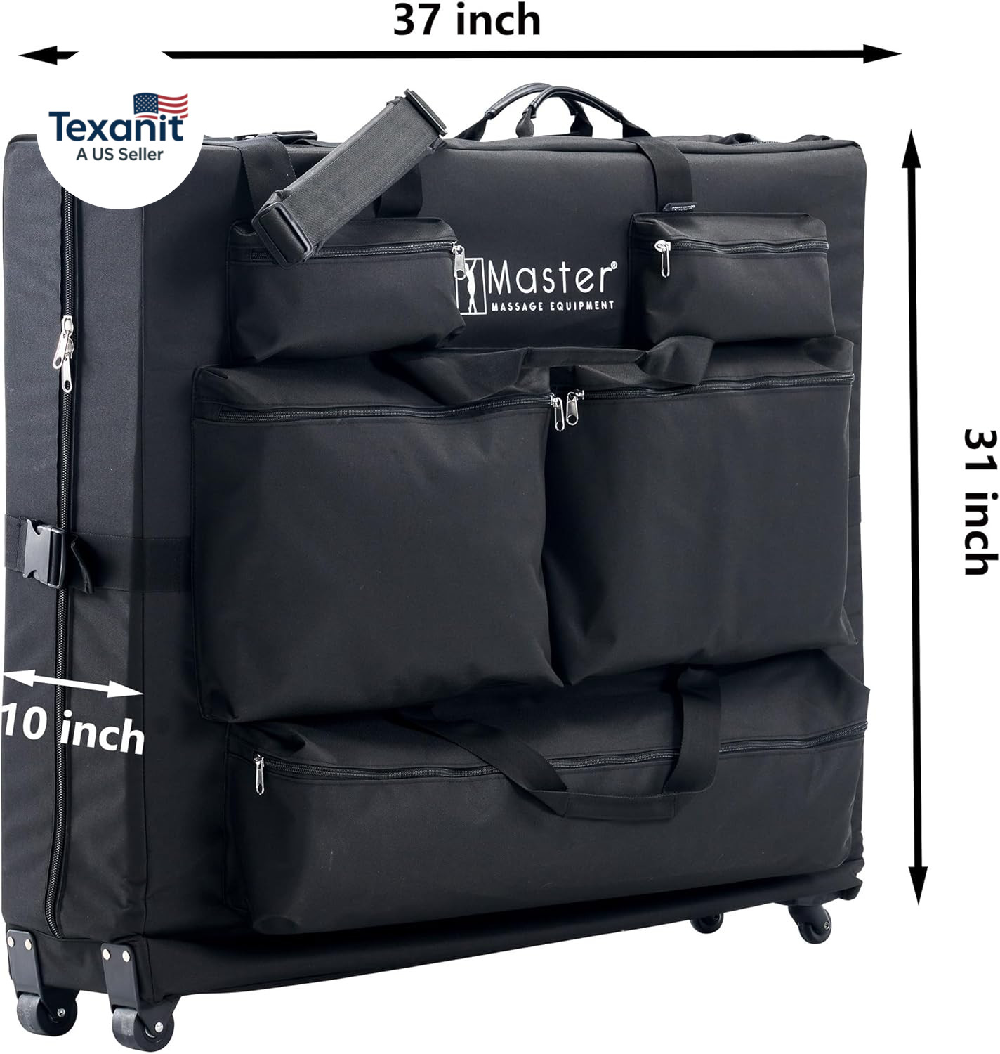 Master Massage Universal Size Wheeled Massage Table Carry Case with Wheels - Car