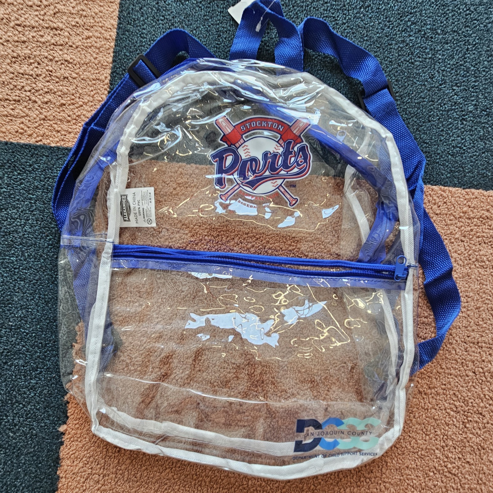 Stockton Ports Clear backpack Stadium Giveaway Oakland Athletics MiLB MLB X5c