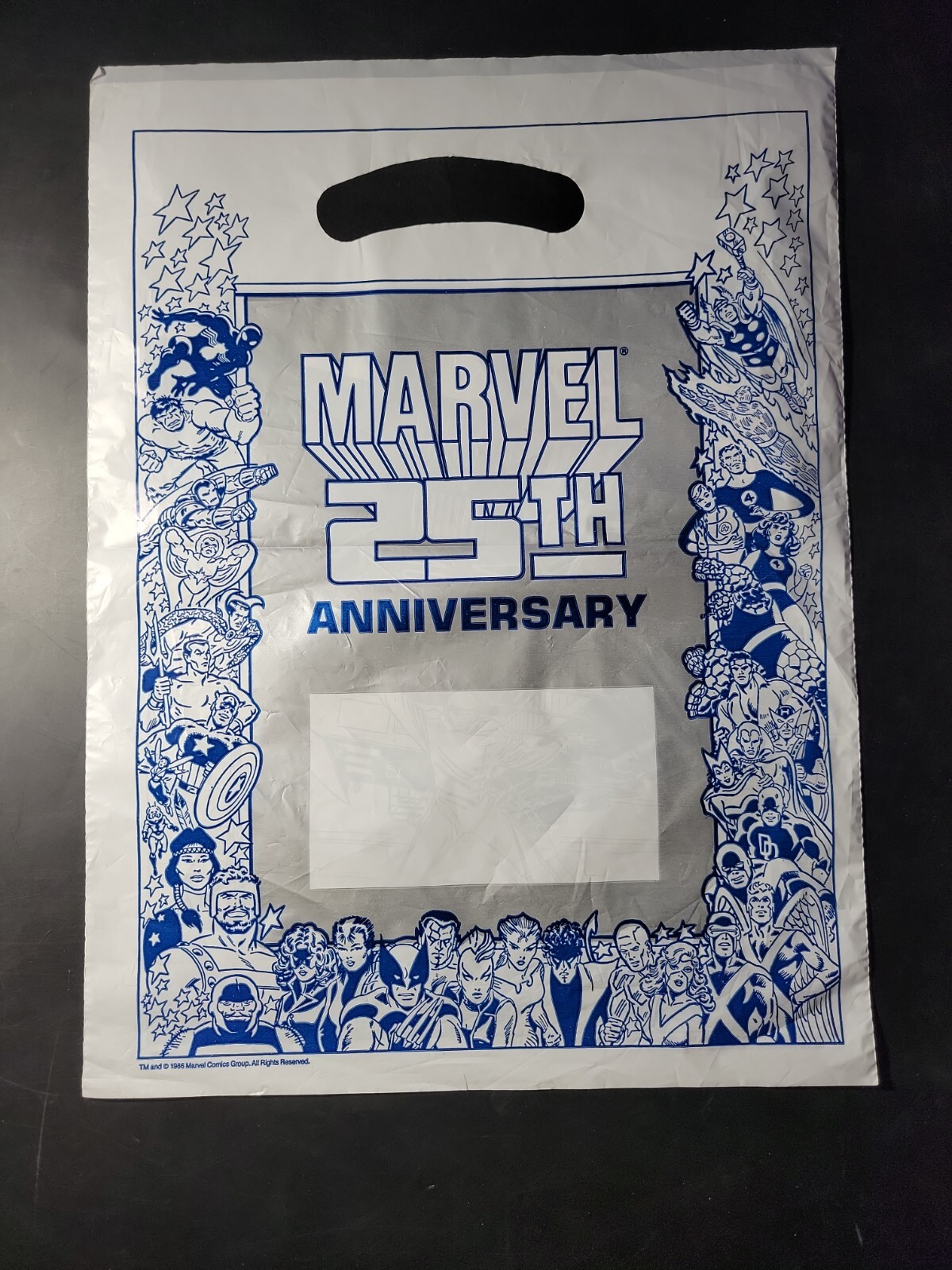 Marvel 25th Anniversary / New Universe - Comic Shop Retail Plastic Bag 1986 NEW