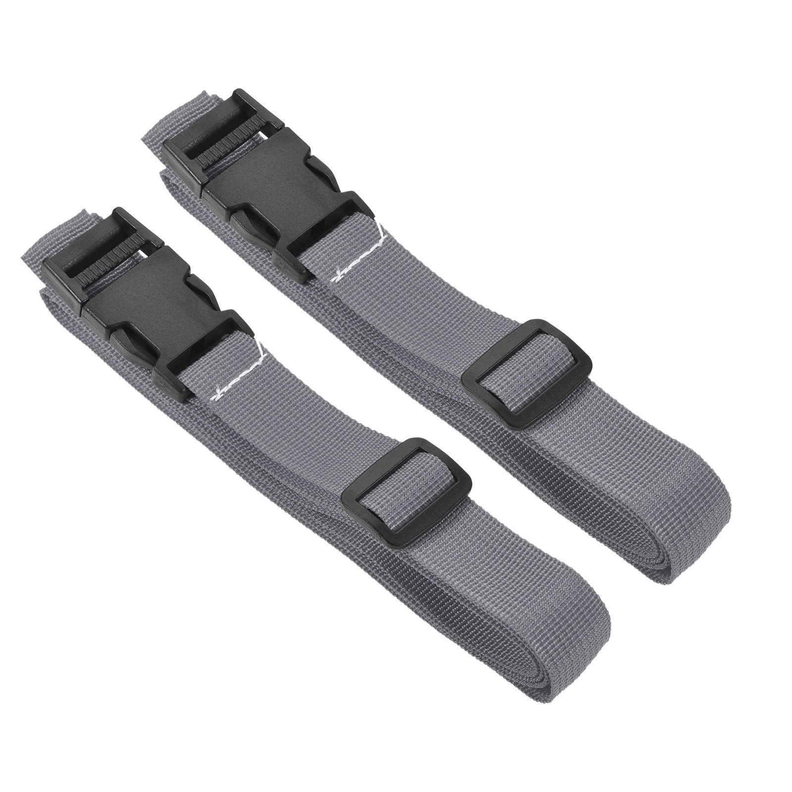 2 x Luggage Straps Travel Accessories Adjustable w Quick Release Buckle 59" Gray