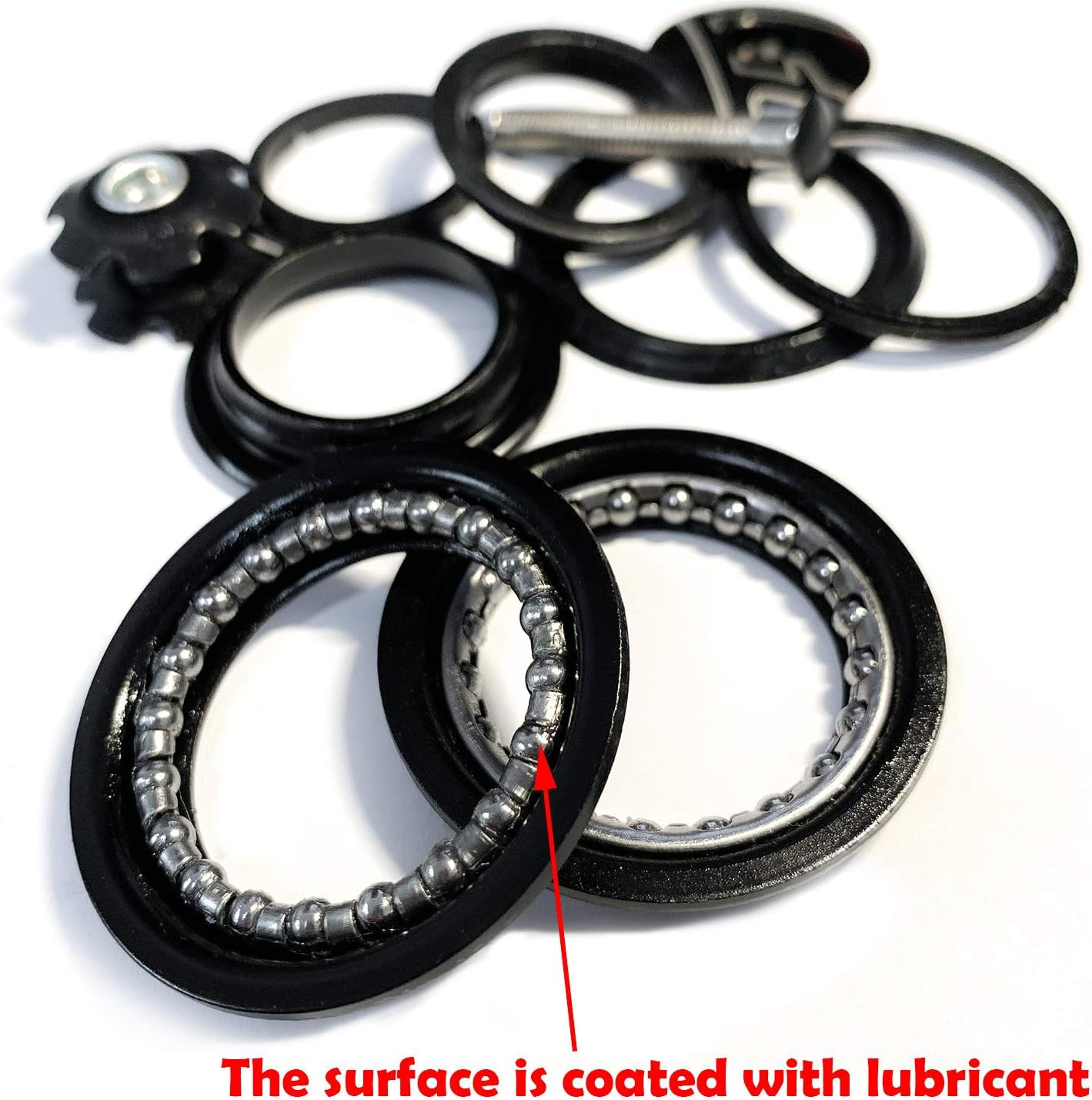 1-1/8" Headset Top Cap Bearings 44Mm Diameter Threadless Stem Tapered Sealed BMX