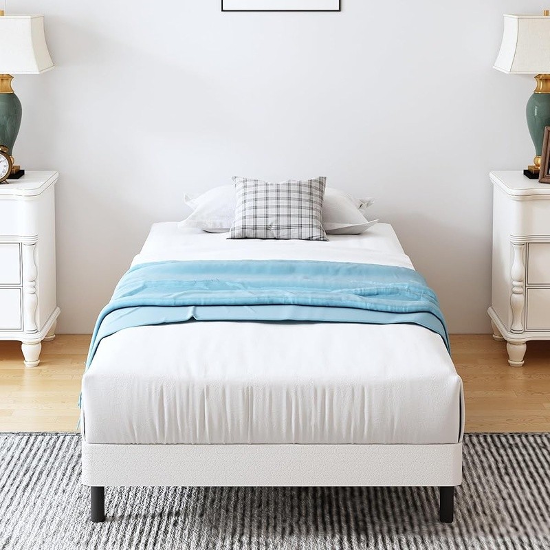 Sturdy Twin Box Spring Metal Frame Durable Support Quiet Easy Assembly 4 Inch