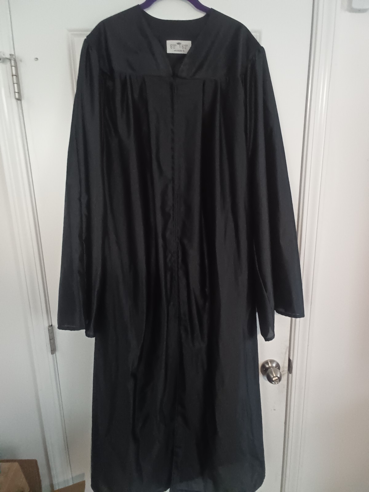 Black High School/Bachelor Graduation Gown 6'0 - 6'2 (K)