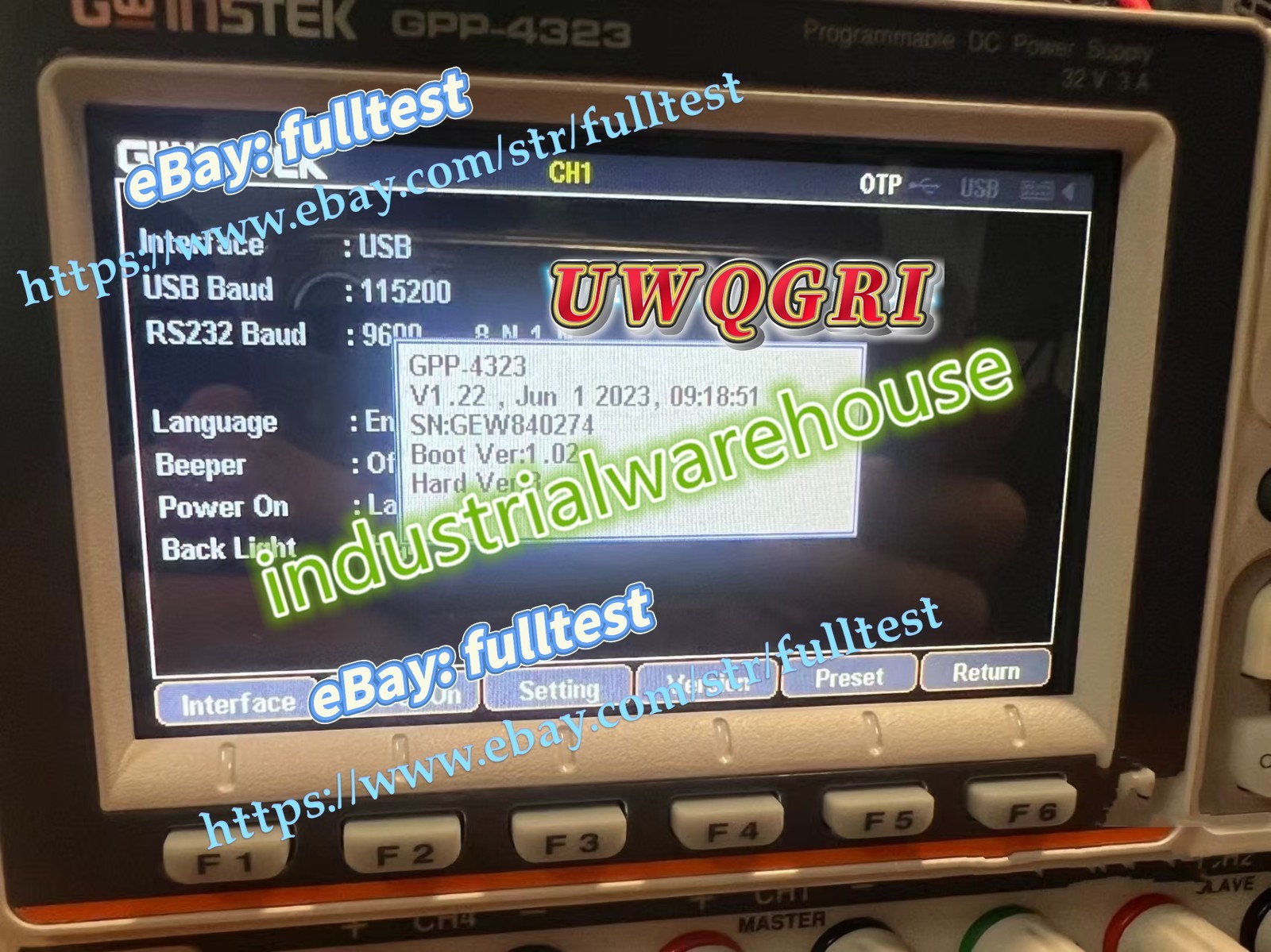 1PCS good GPP-4323 DC power supply by DHL or Fedex