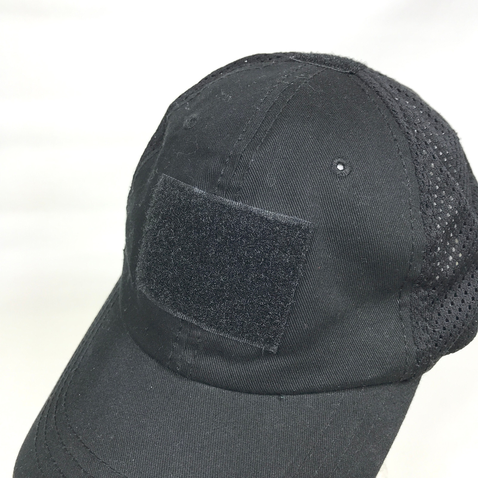 Condor Black Tactical Hunting Mesh Strapback Cap Hat w/ American Flag Patch