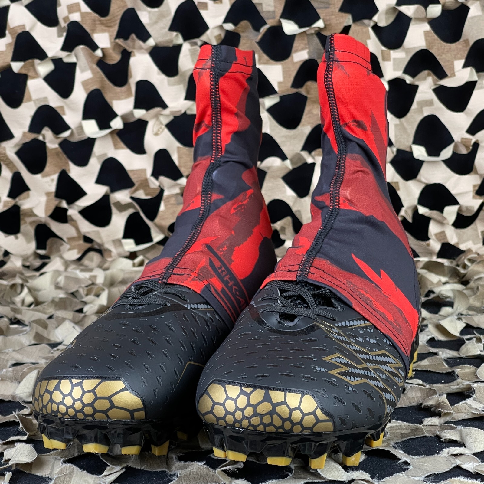 NEW HK Army Cleat Covers - Short - Tiger Red - Small/Medium