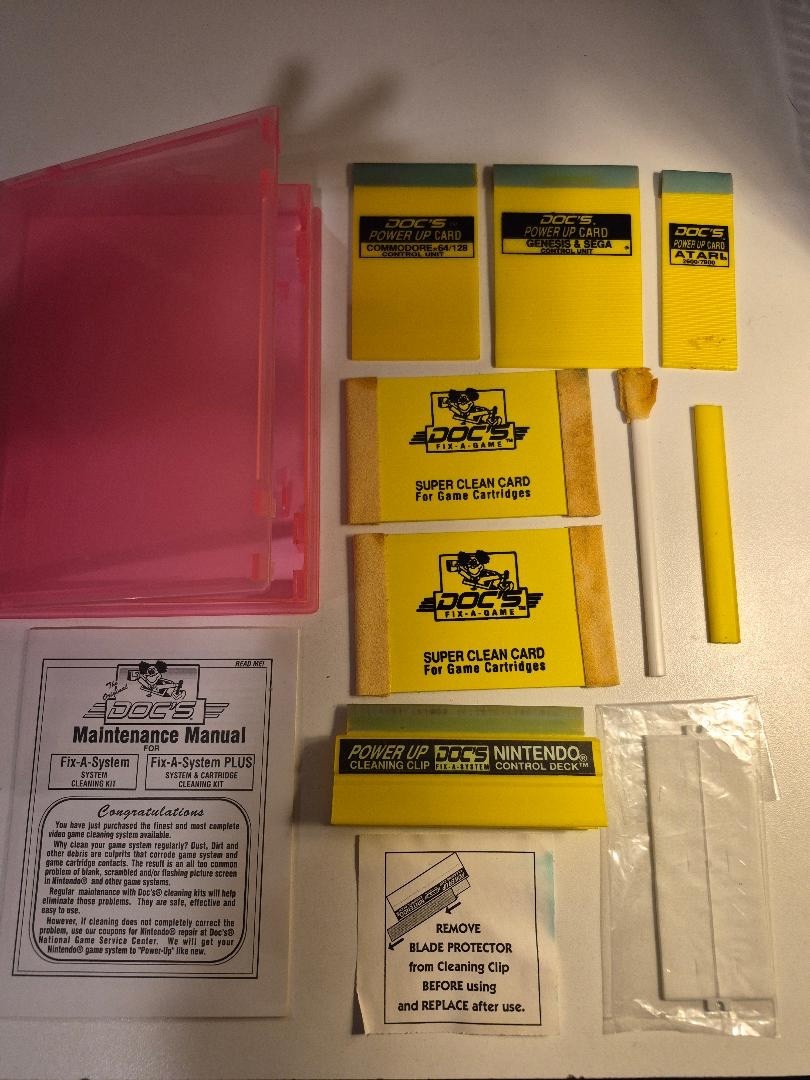 Doc's Fix-A-System Video Game Cleaning Kit for Nintendo Sega Atari Commodore