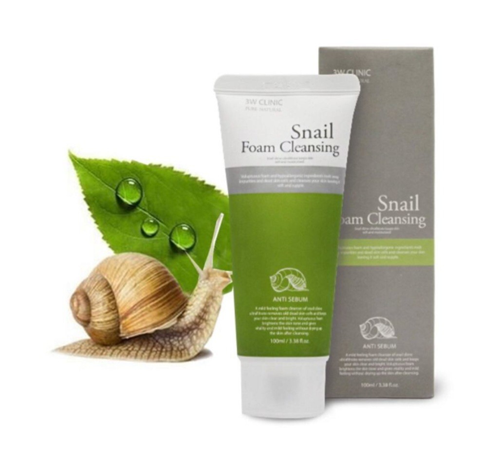 3W CLINIC Snail Foam Cleansing - 100ml  USA Seller
