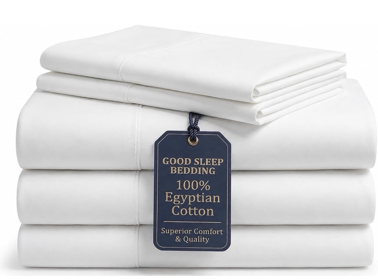 Good Sleep Bedding 100% Egyptian Cotton Sheets Queen Size