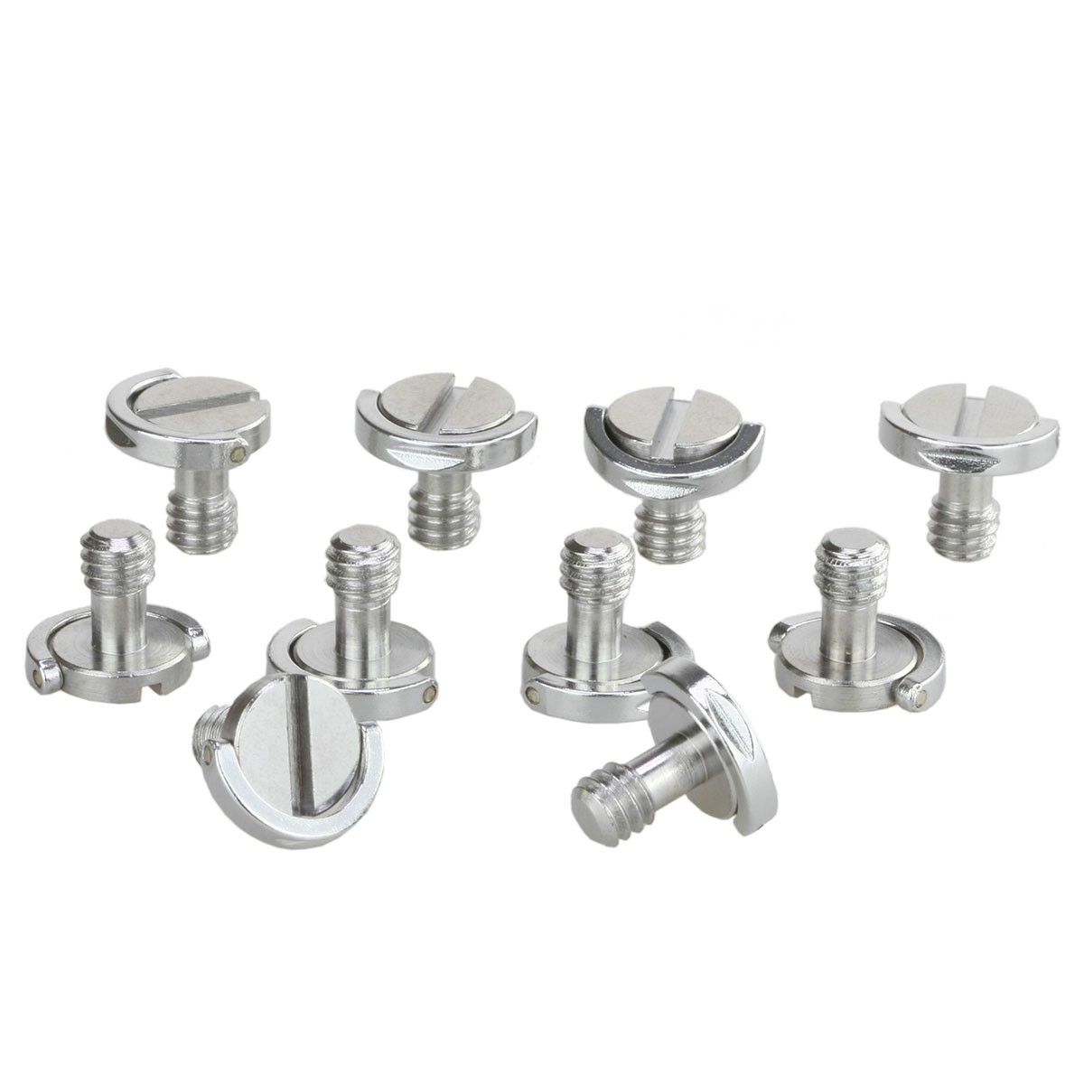 10PCS 1/4" D Ring Screw Stainless Steel for Camera Monopod Quick Release Plate