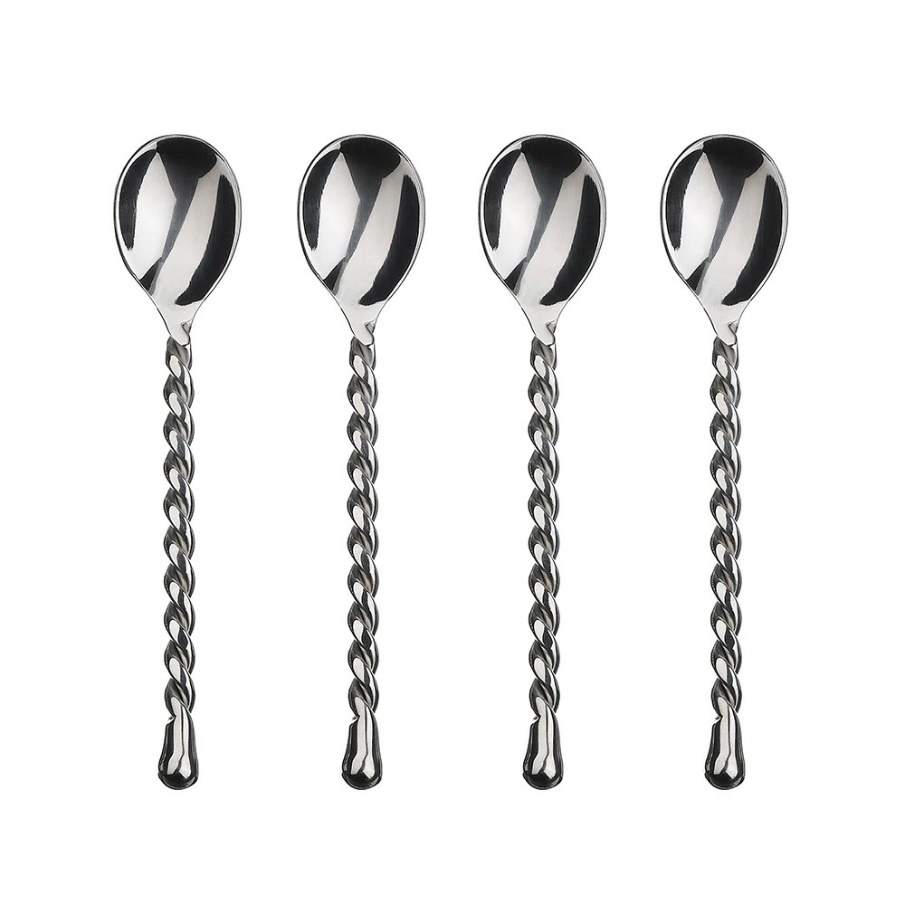 Gourmet Settings (GS) Silver Tear 18/10 Stainless Minispoon (Set of Four)