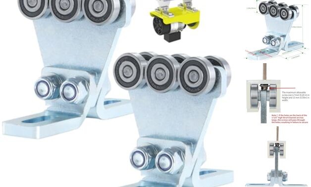 Electric Hoist 6 Wheel Trolley Assembly-Hoist 6-Wheel Hoist Trolley（Pack of 2）