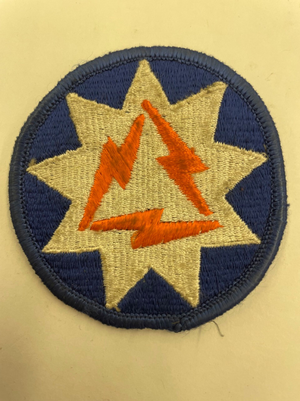 US Army 93rd Signal Brigade Patch Original, Merrowed edge