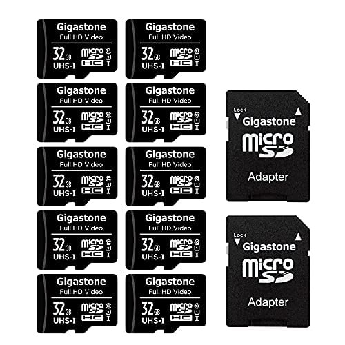 Gigastone 32GB Micro SD Card Full HD 10, sd card 10-pack