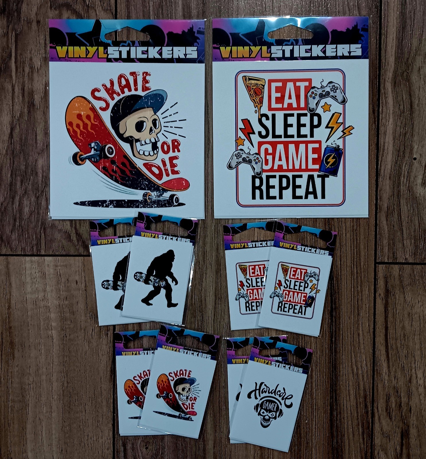 Vinyl Stickers Skater / Gamer Lot Of 10