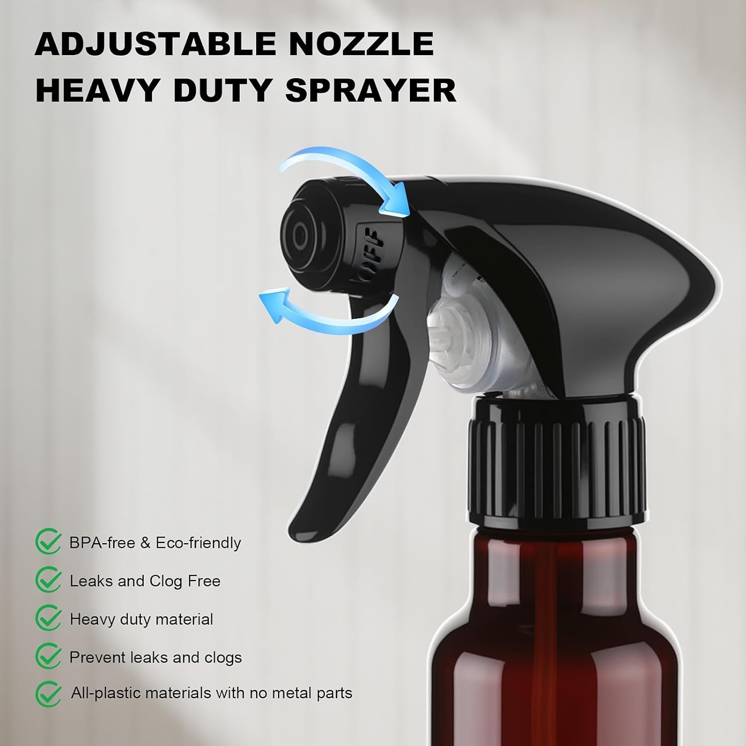 Spray Bottle 4oz Plastic Small Heavy Duty Empty Water Cleaning 2 Pack