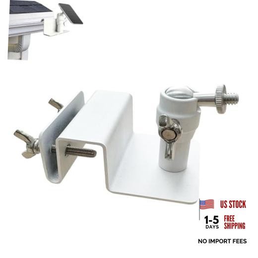 Stainless Steel Universal Solar Panel Gutter Mount for Eufy, Arlo, Wyze,