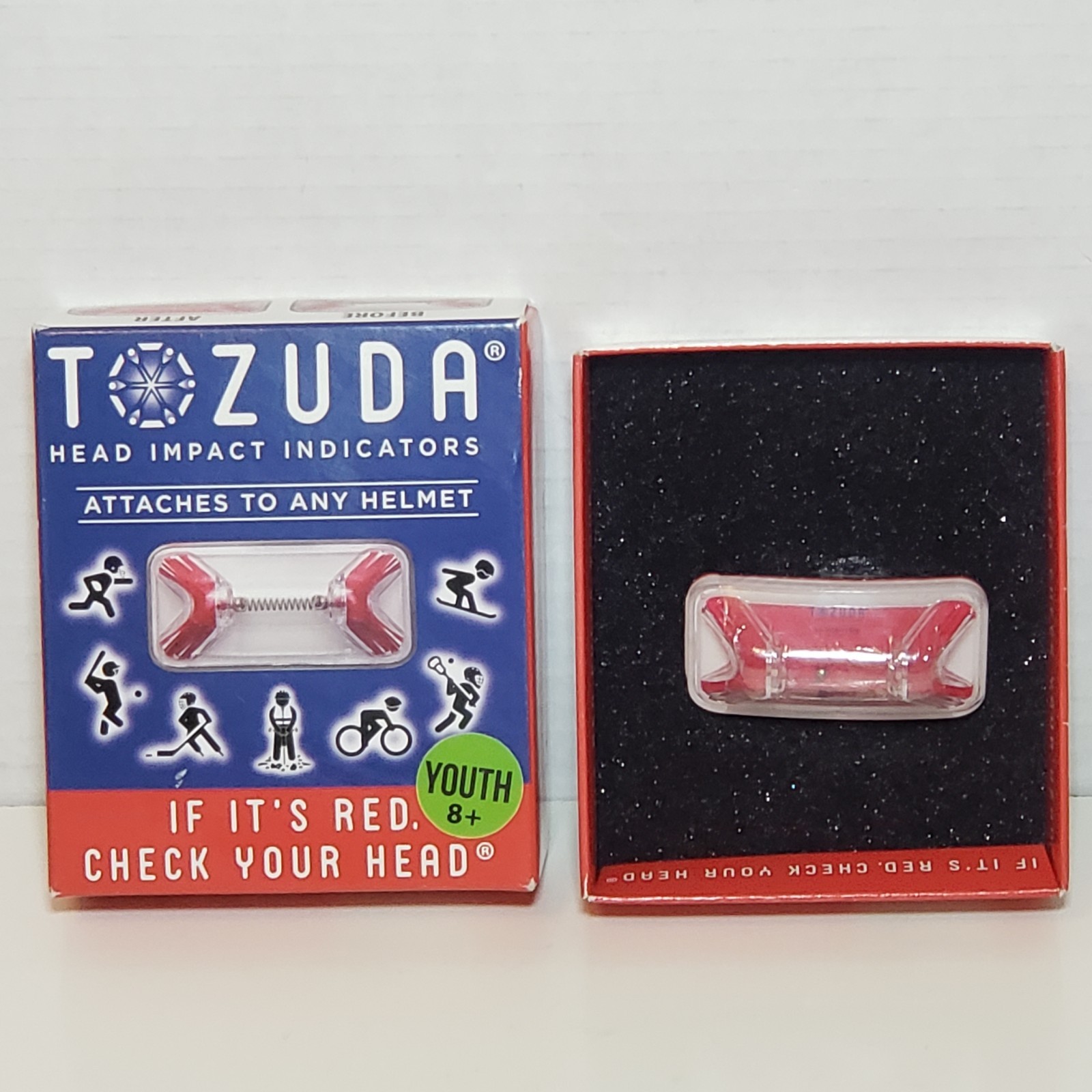 Tozuda Head Impact Indicators Youth 8+ New Open Box Made in USA