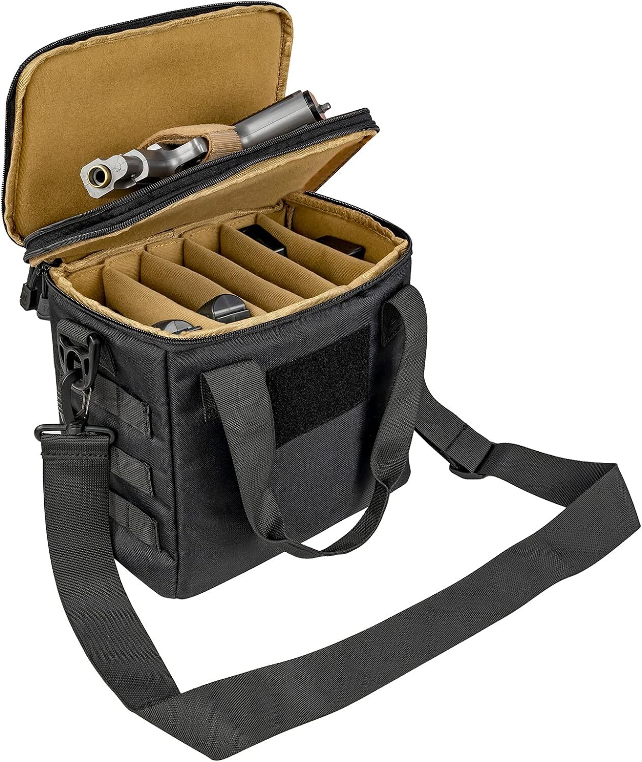 6 Gun Pistol Soft Case Tactical Shooting Range Bag Firearm Handgun Storage Padde
