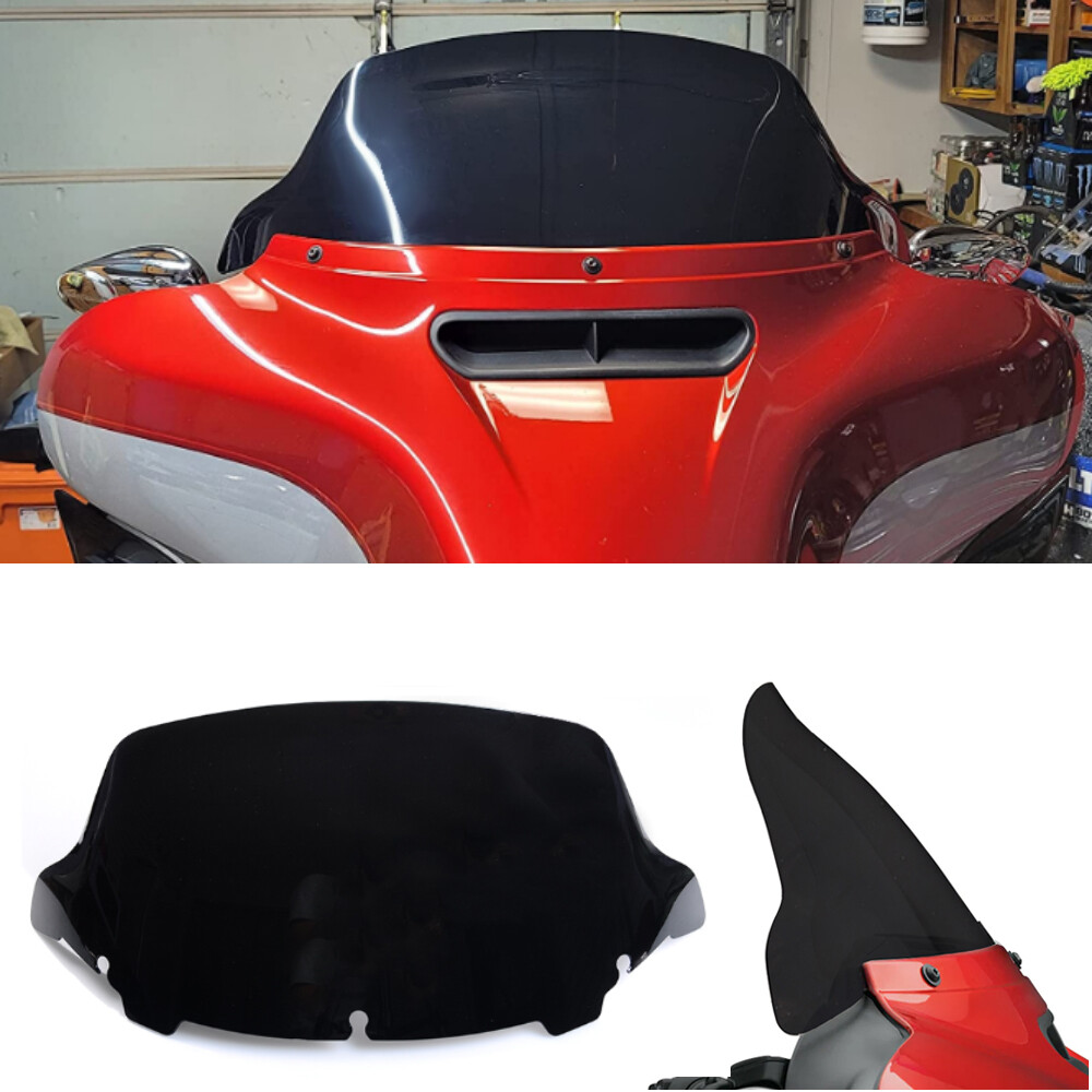 10.5" Wave Windshield for Harley Electra Street Glide 2014-2021 Windscreen Black