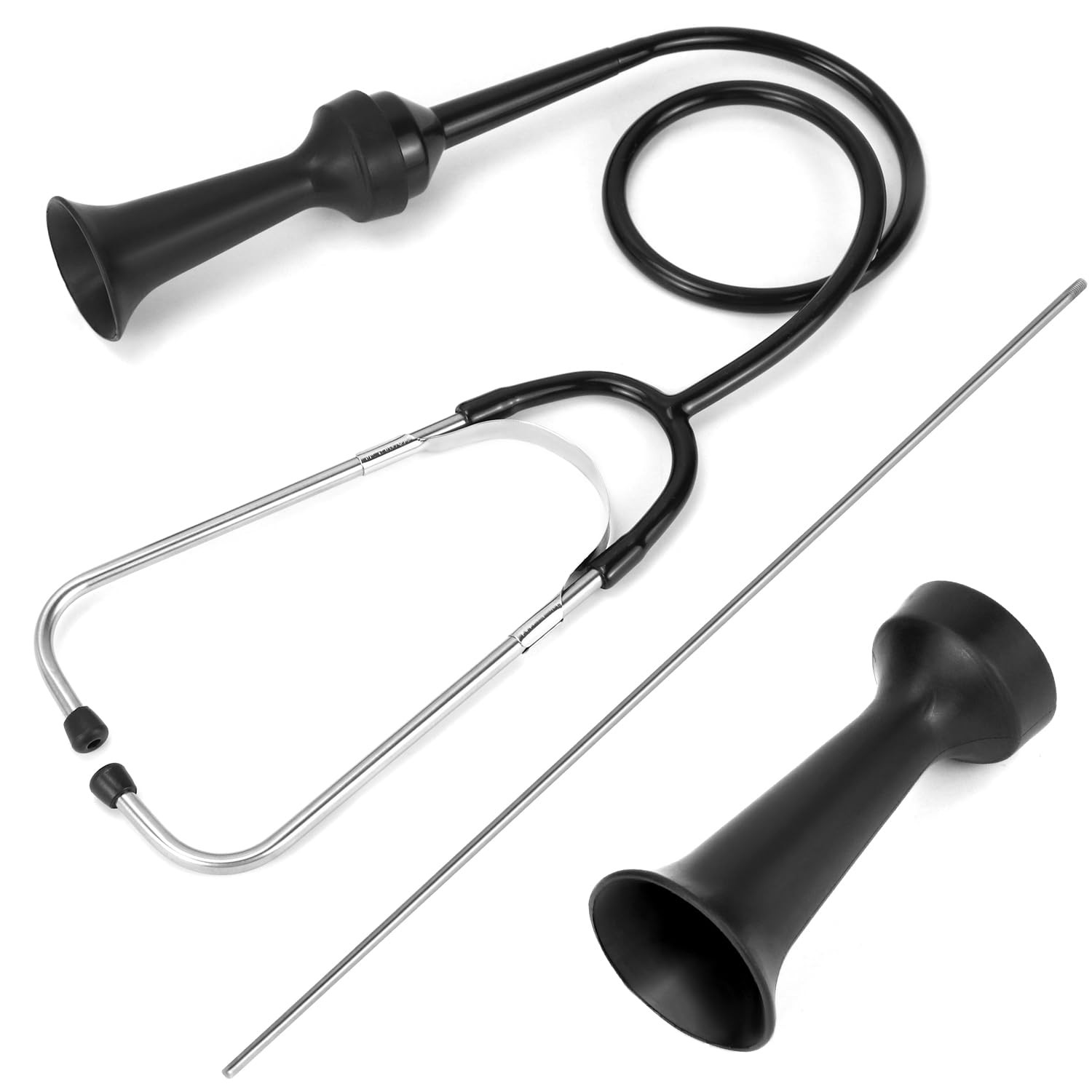 Mechanics Stethoscope Kit, 3 Piece Automotive Engine Diagnostic Tool with 80m...