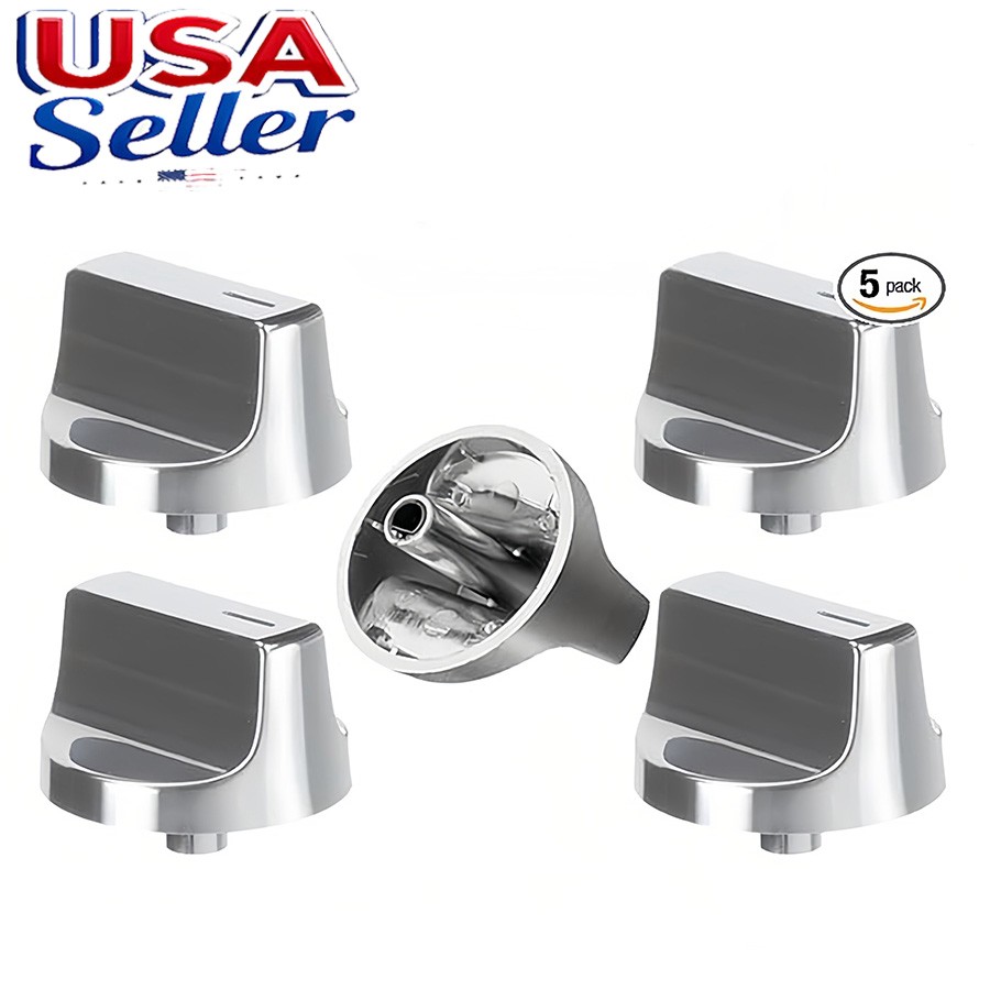5 Packs W11366438 w10850010 Stove Knobs Replacments for Whirlpool Stove Knobs