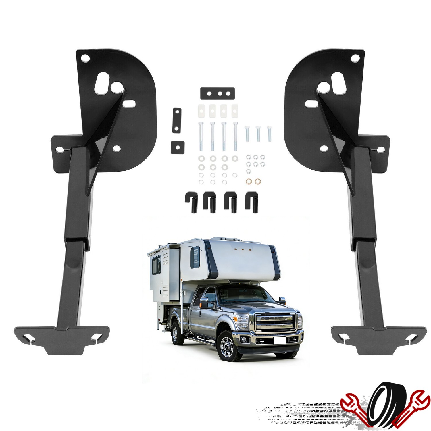 Adjustable Front Camper Tie Down For Ford F250 F350 F450 Super Duty 11-16 8' Bed