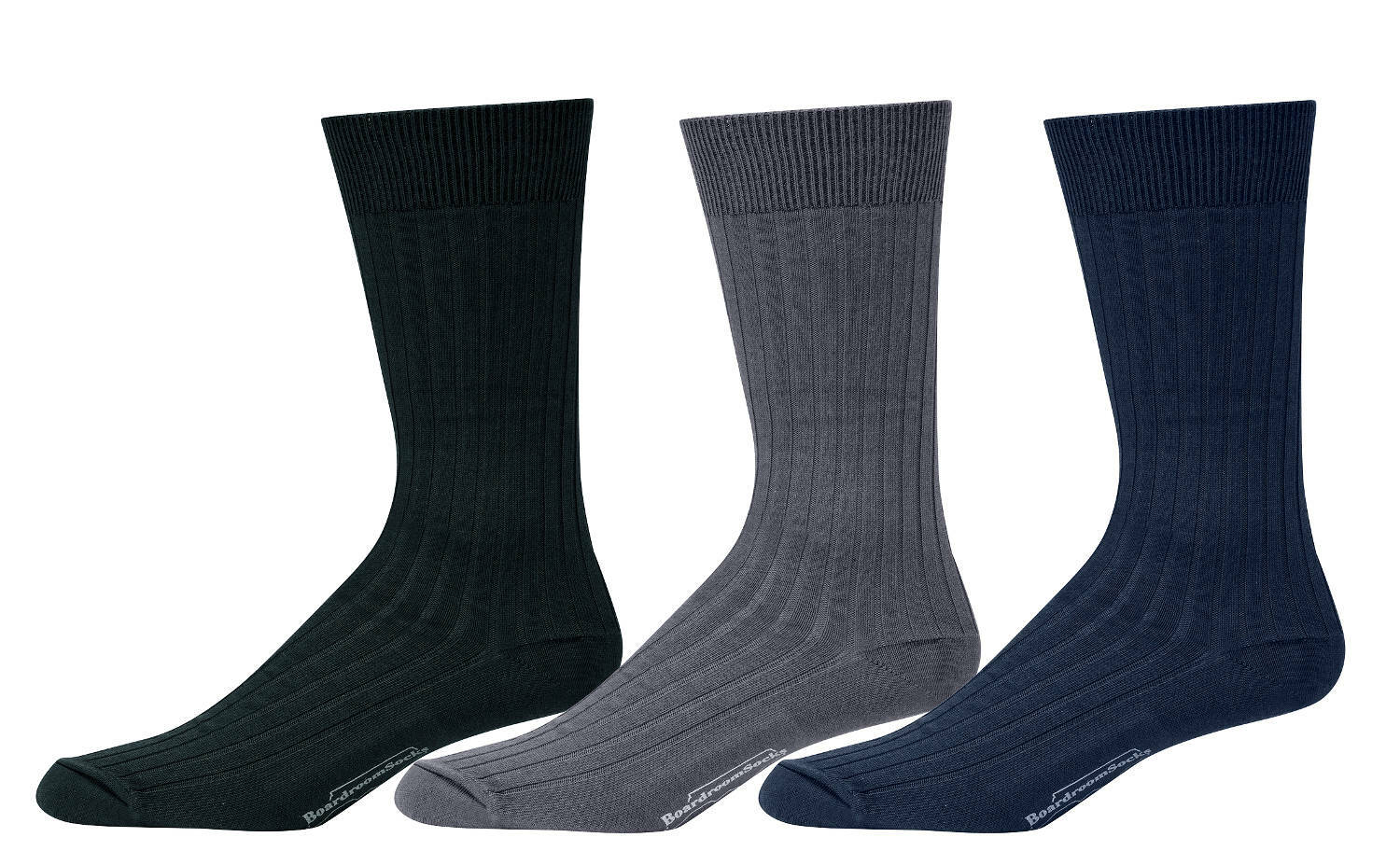 3 Pairs Men's Dress Socks, Cotton Mid-Calf Luxury Socks for Business & Formal