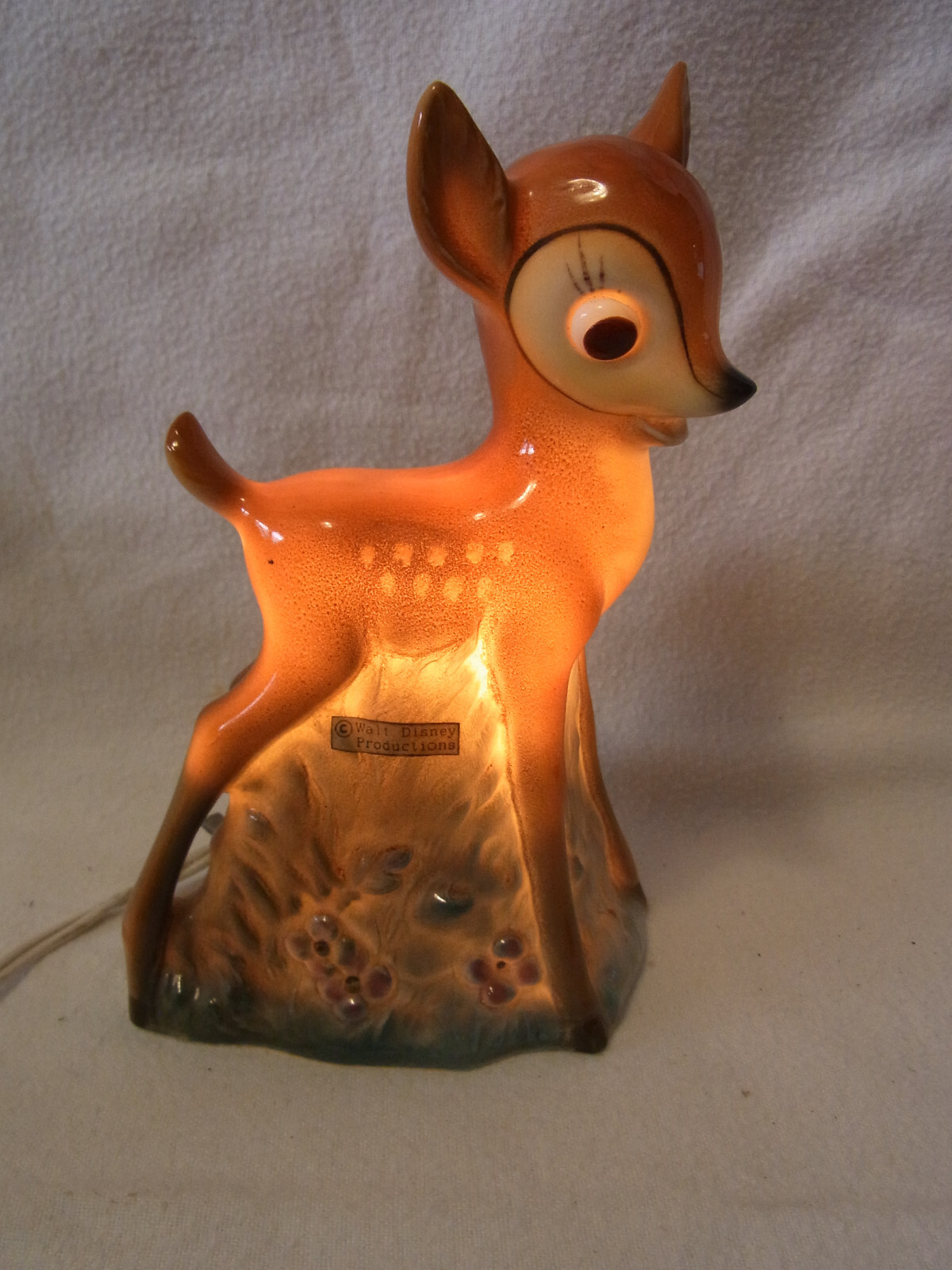 Walt Disney Bambi Perfume Lamp Goebel Bee Mark Vintage German  #OBEN