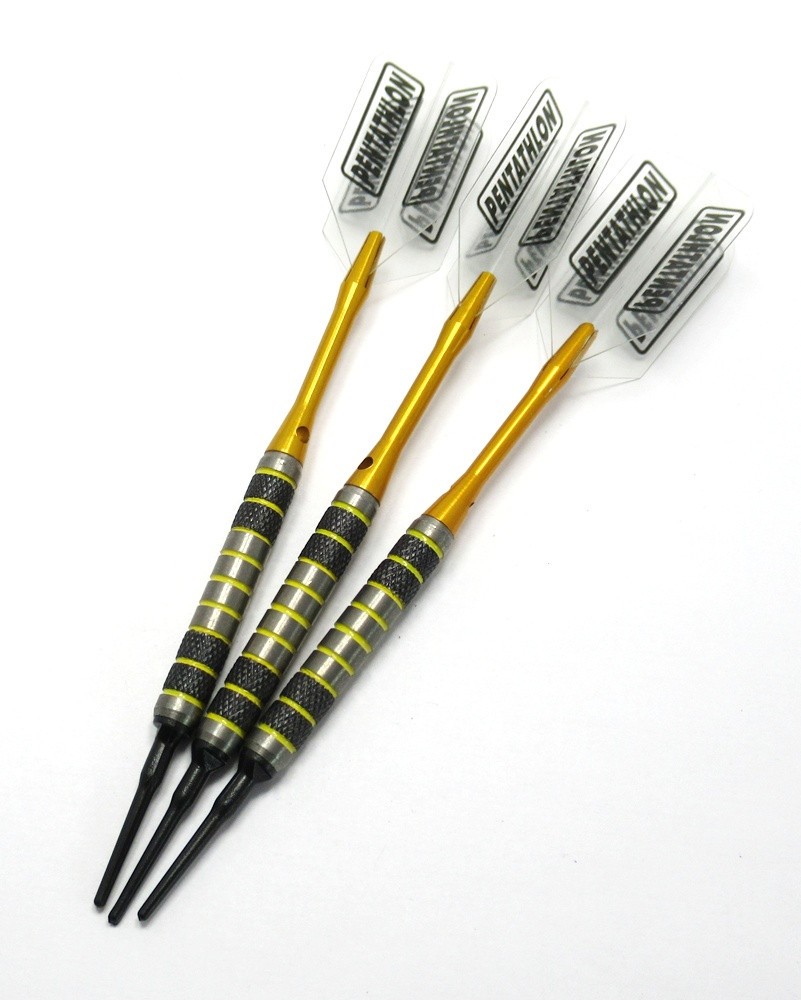 Ruthless DY5 16g Gold Soft Tip Darts 80% Tungsten + Extras + Tracking