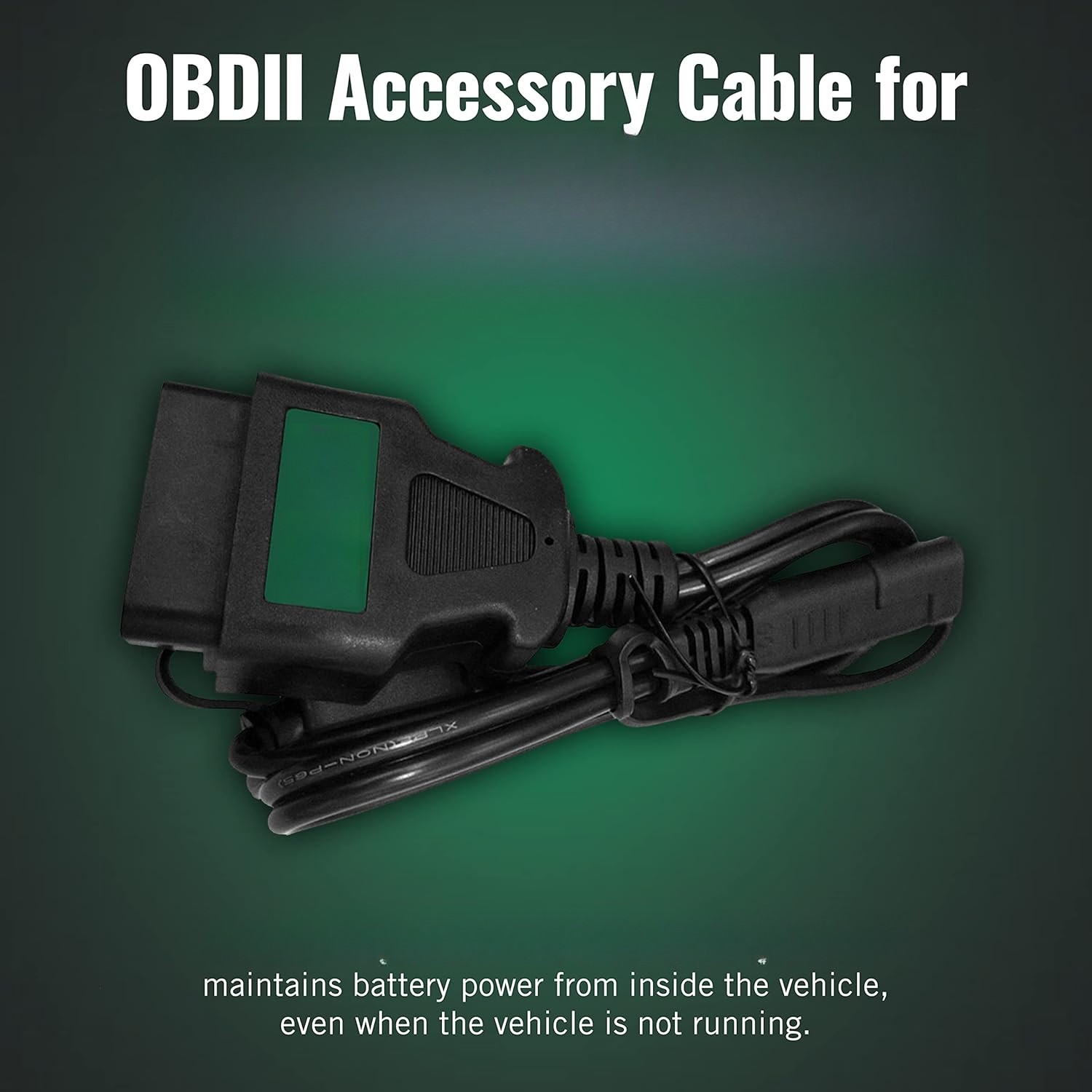 Adapter cable for 12V battery charging - 22-inch cable -