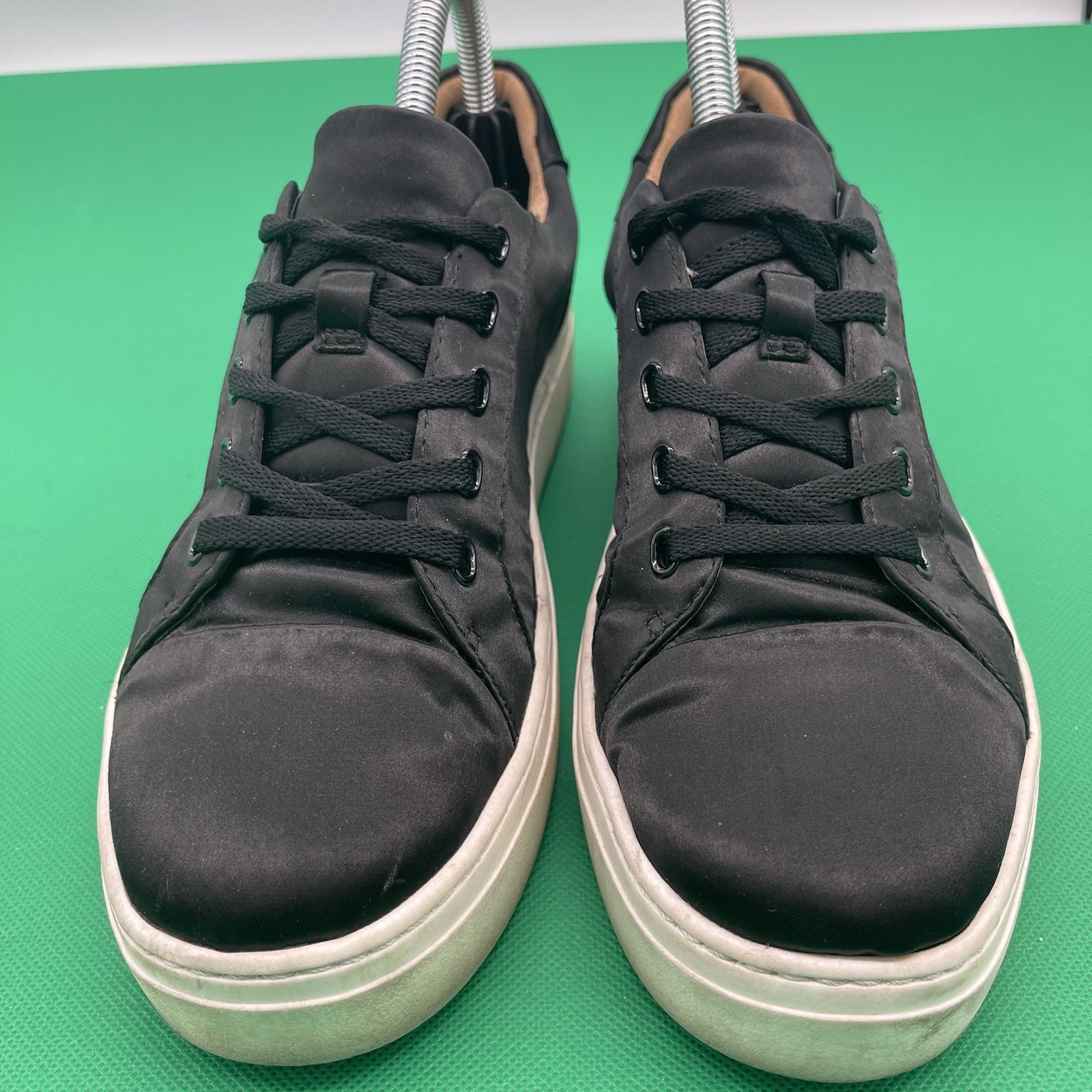 Naturalizer Cairo Black Satin Fashion Sneakers Womens Size 8M Low Top Platform