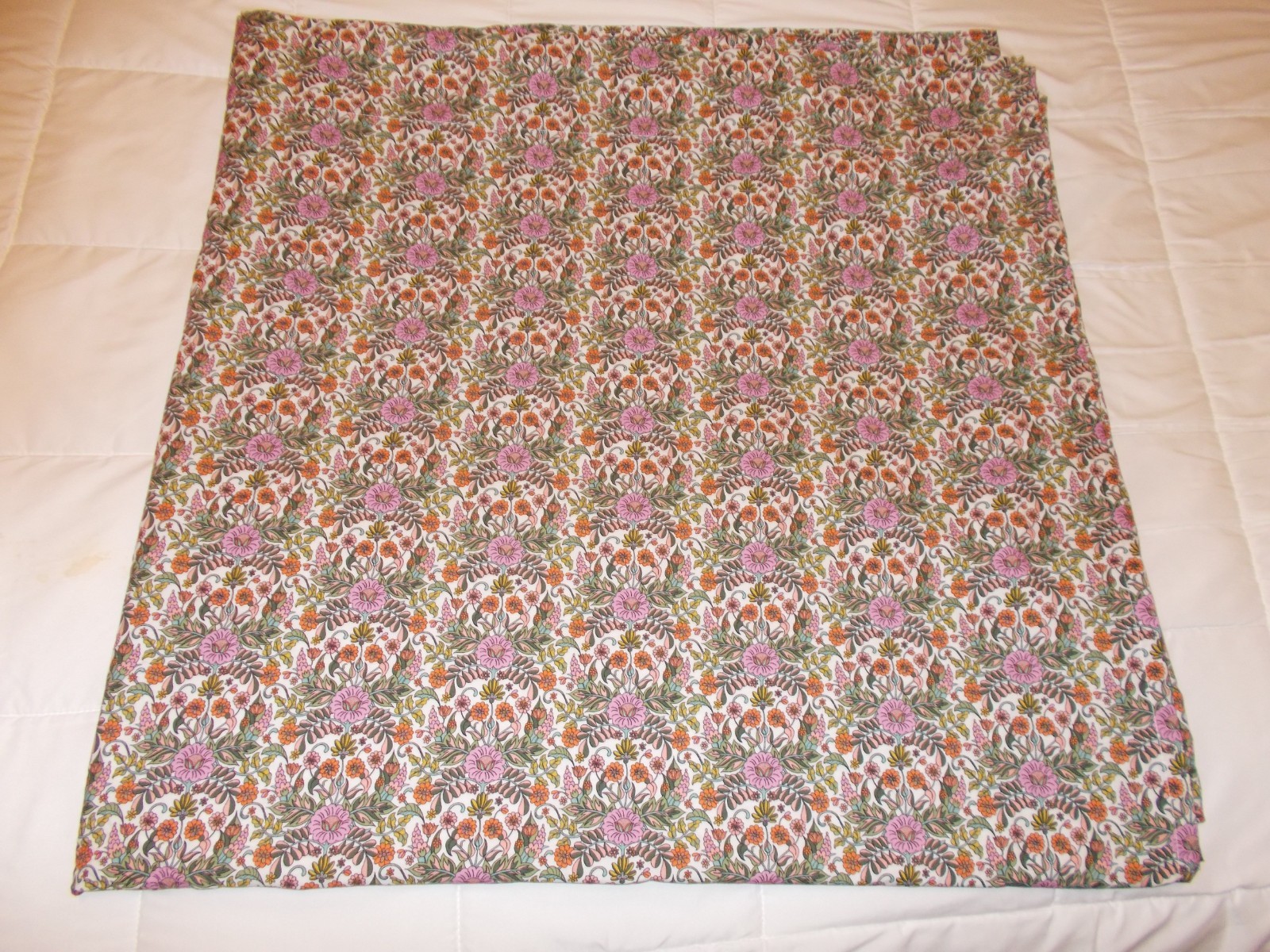 Anthropologie  Quenn Flat Sheet Floral Organic Cotton