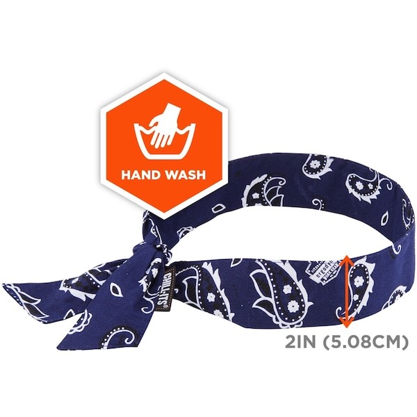 Ergodyne 6700 Cooling Bandana, Universal, Blue