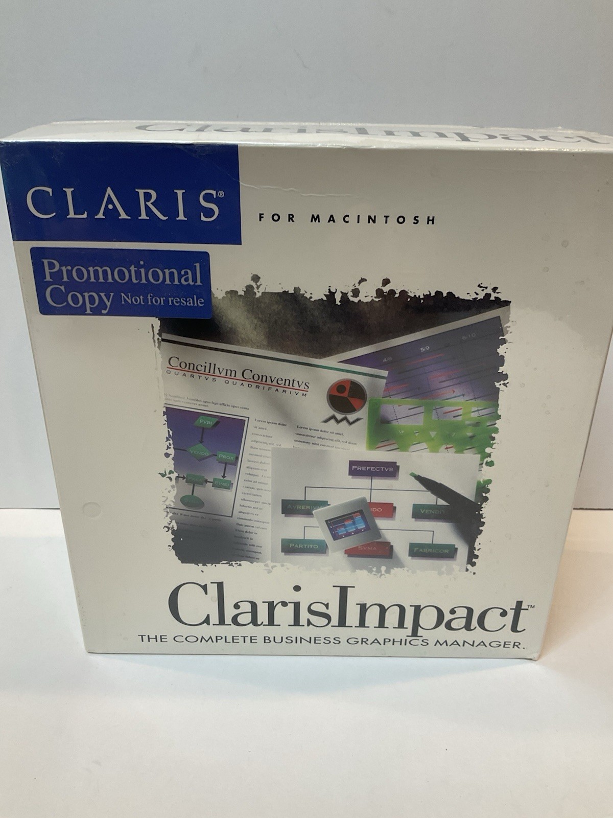 Vintage Macintosh Graphic Design Claris Impact Promotional NOS OEM Sealed