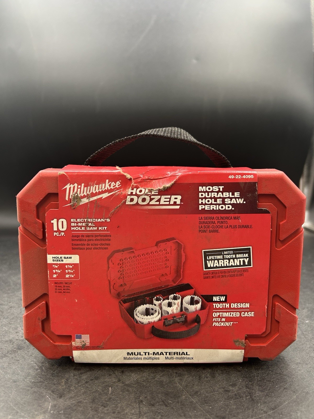 Milwaukee 49-22-4095 10-Piece Electrician's Ice Hardened Hole Saw Kit