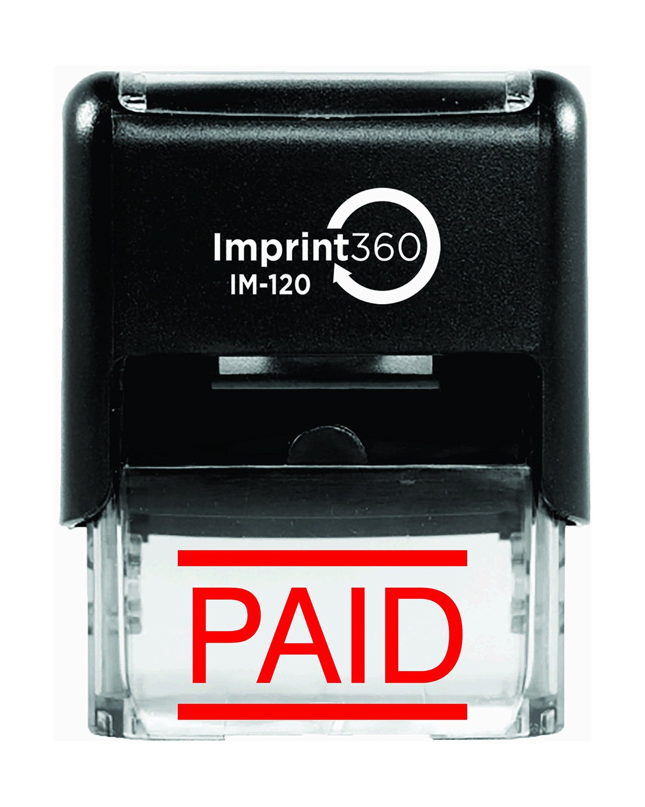 ASIMP1046 Paid SelfInking Rubber Stamp Red Ink Heavy Duty 9/16x11/2 In Tool