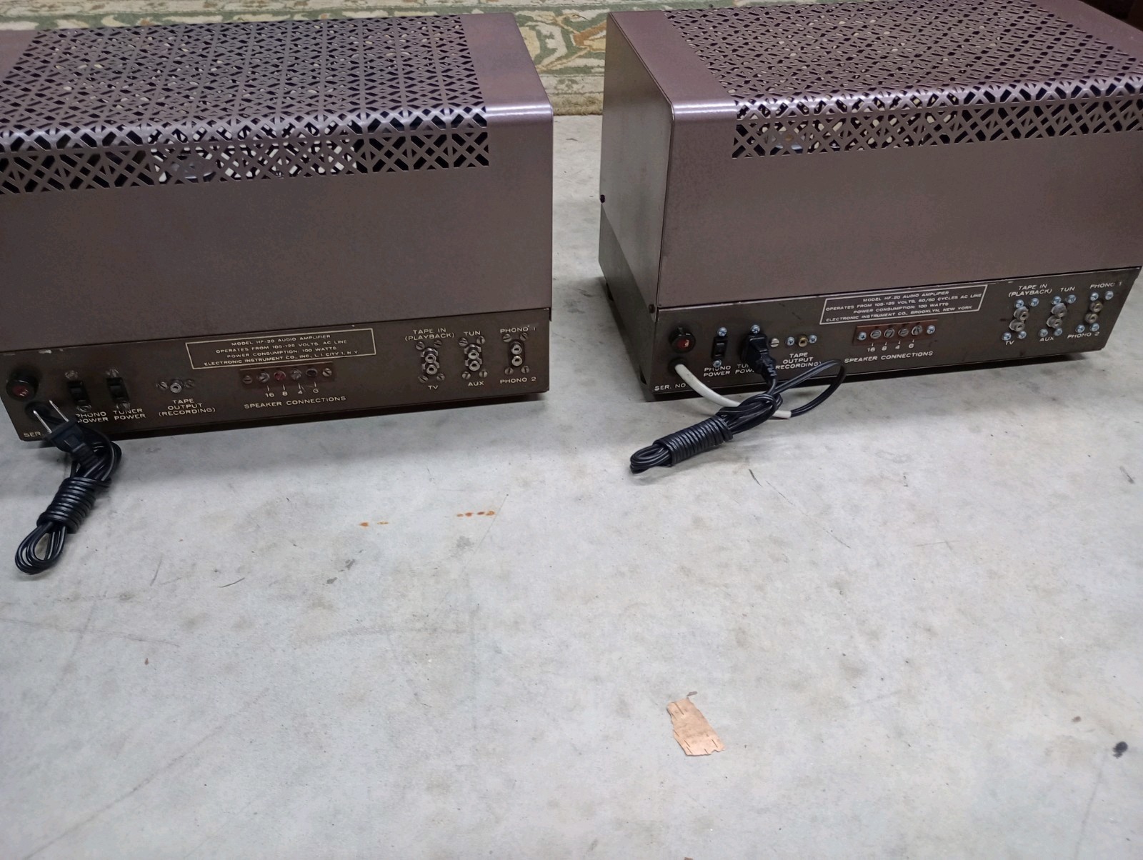 2 Eico HF20 Amplifiers -serviced Working