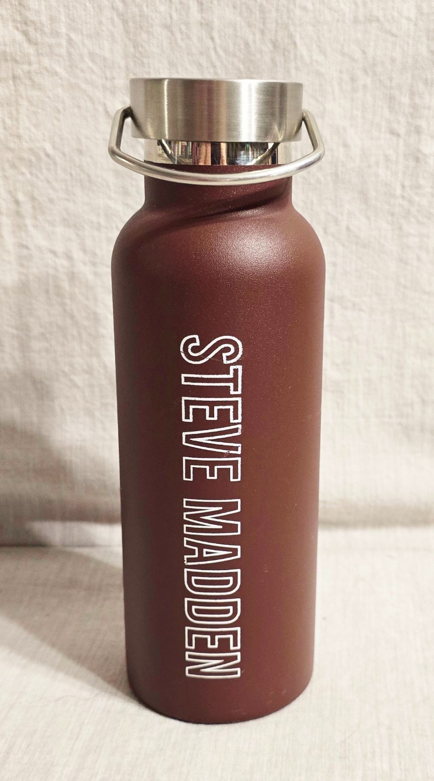 Steve Madden Brown 16oz Stainless Steel Bottle BPA Free BRAND NEW