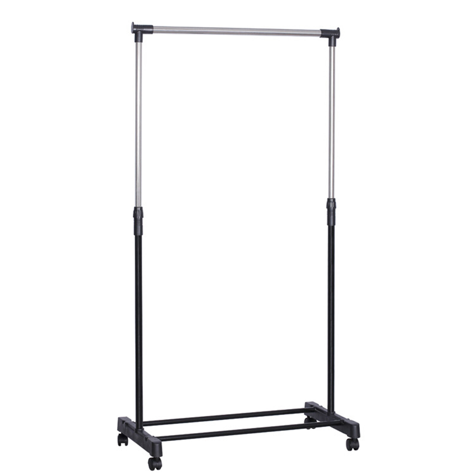 Laundry Drying Rack Clothes Storage Hanger Stand With Brake Roller Adjustable