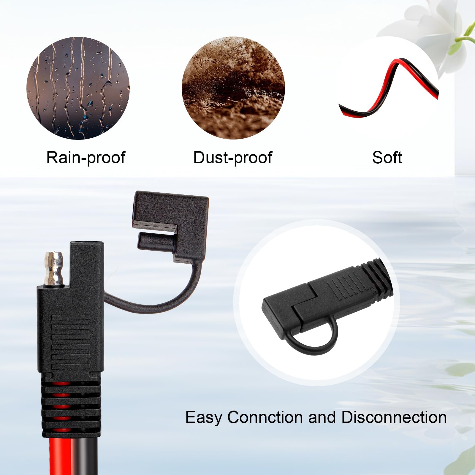 Kimbluth 10Awg Solar Panel To Sae Adapter Cable 8Ft Sae Plug Cable Pv Solar