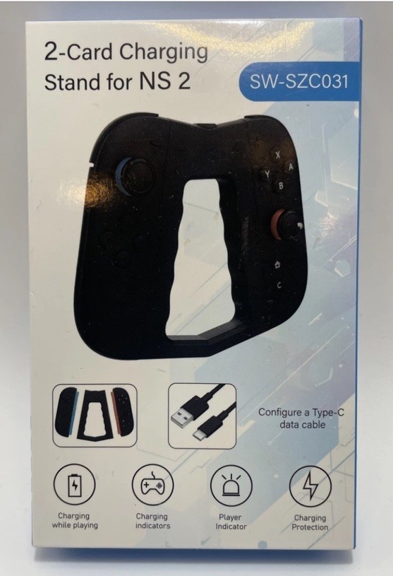 2-Card Charging Stand Grip for Nintendo Switch 2 (Model SW-SZC031) - New Sealed