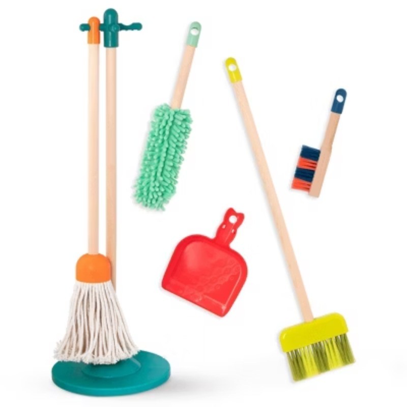 B. toys Wooden Cleaning Toys: Pretend Housekeeping Accessories for Toddlers
