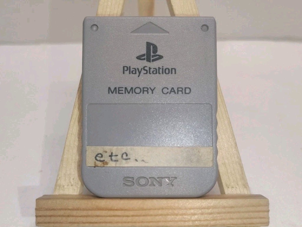 Gray PlayStation 1 PS1 Sony SCPH-1020 Tested Memory Card Official OEM Japan Rgn
