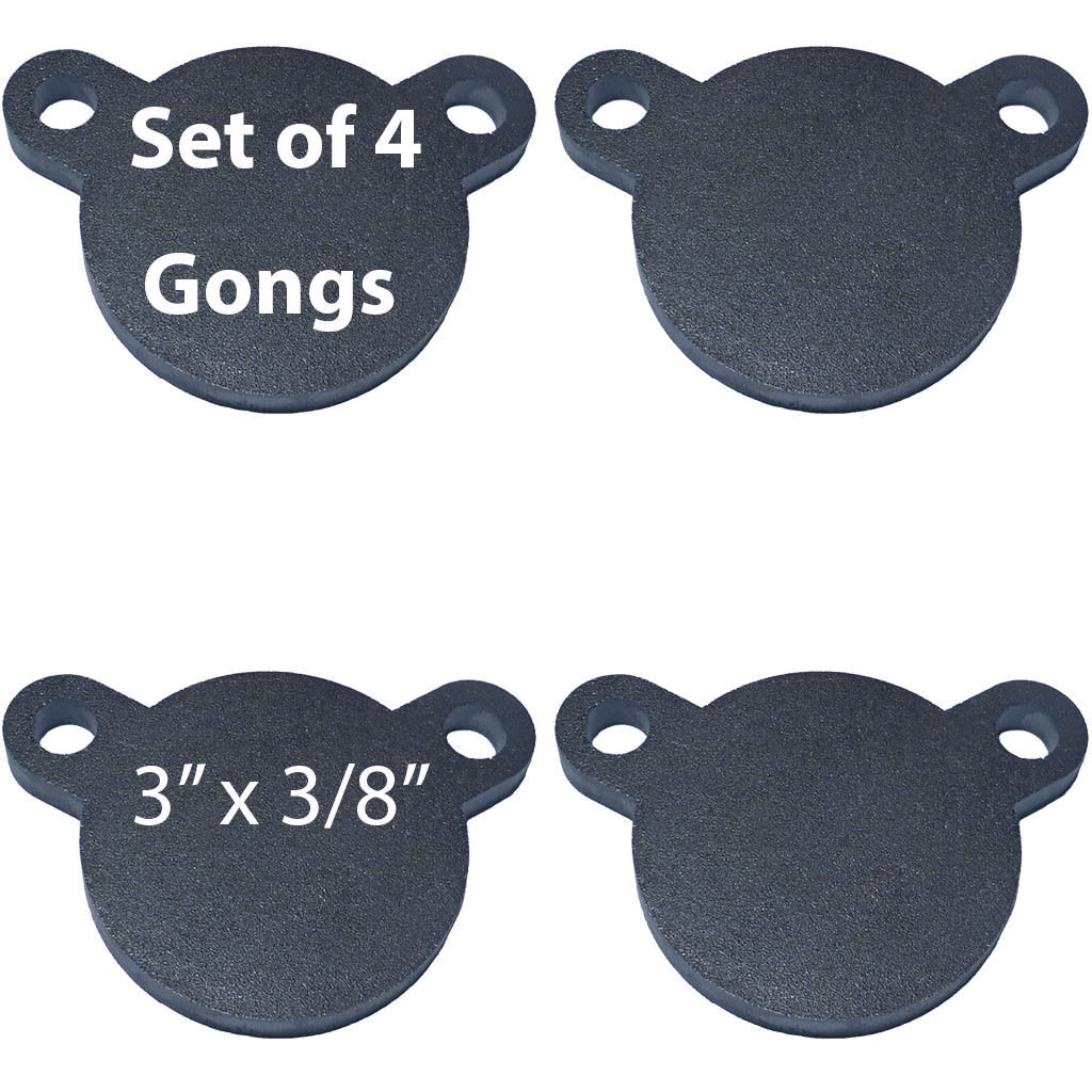 Ar500 Steel Shooting Targets Lot Of 4 Laser Cut 3" x 3/8" Gong Tactical Scorpion