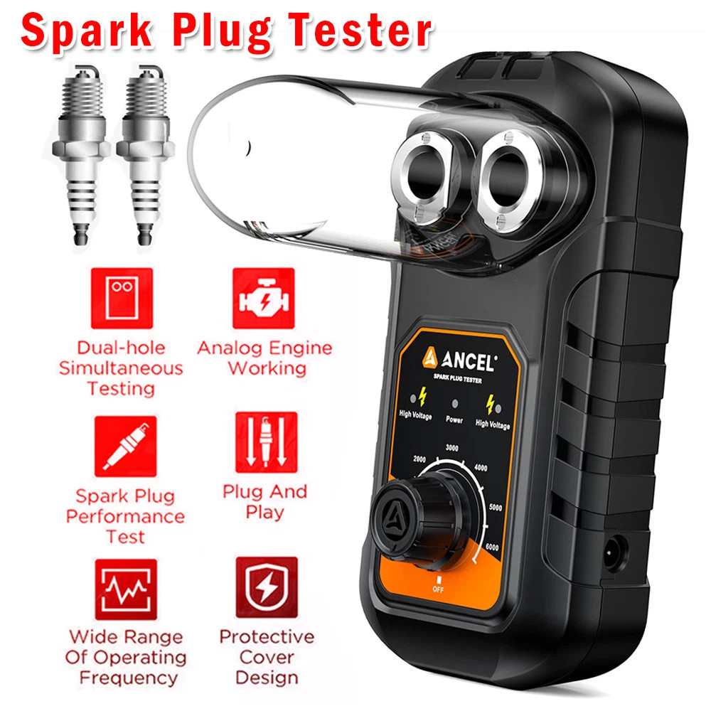 120V Spark Plug Tester Dual Hole Diagnostic Tool Gasoline Car Ignition Analyzer