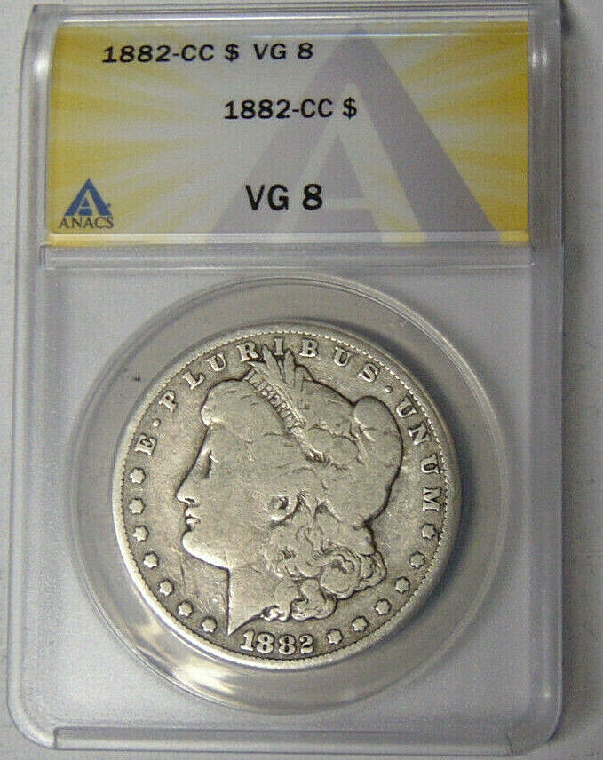 ANACS VG8 1882-CC Morgan Silver Dollar Old West Carson City Mint #7225263