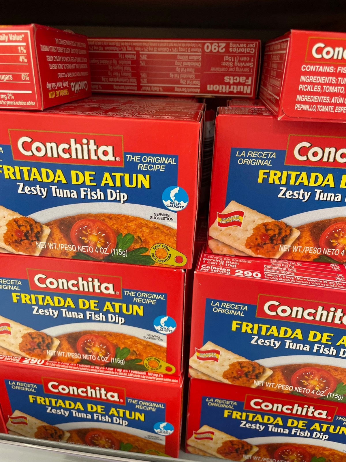 8 Pack Conchita Foods Tuna Fish Dip, Zesty Flavor, Size 4 oz Each, Shelf-Stable