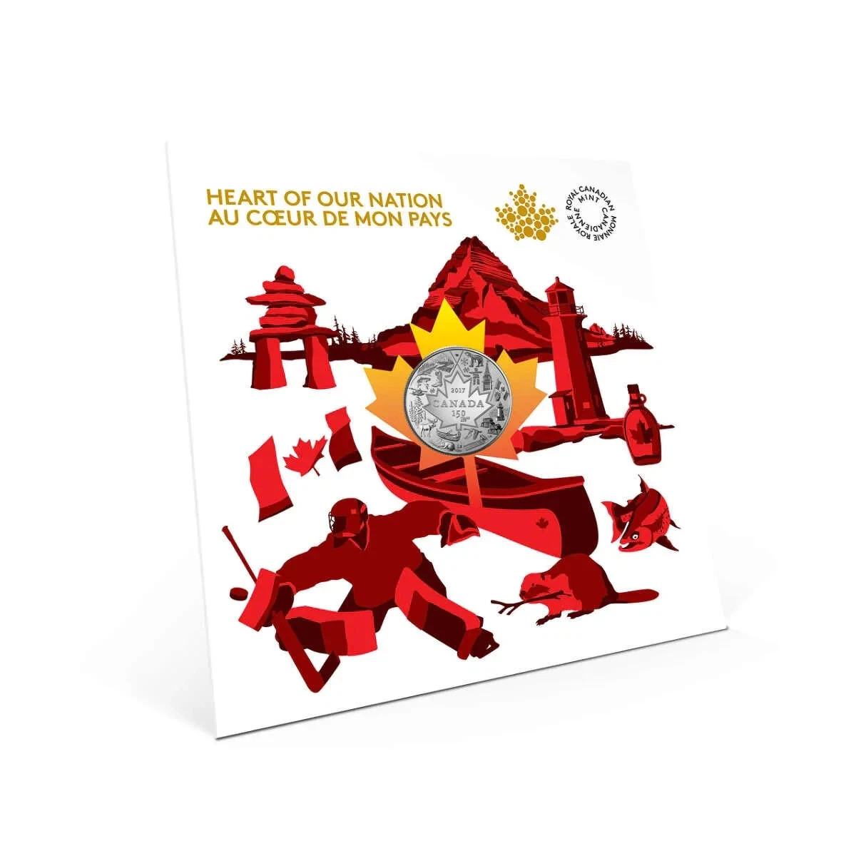 2017 Canada 150 Heart Of Our Nation Silver Coin Card Royal Canadian Mint UNC