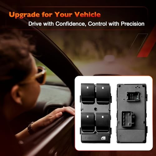 Fits Silverado & Sierra 1500 2500HD 3500HD - Driver Side, Master Window Switch